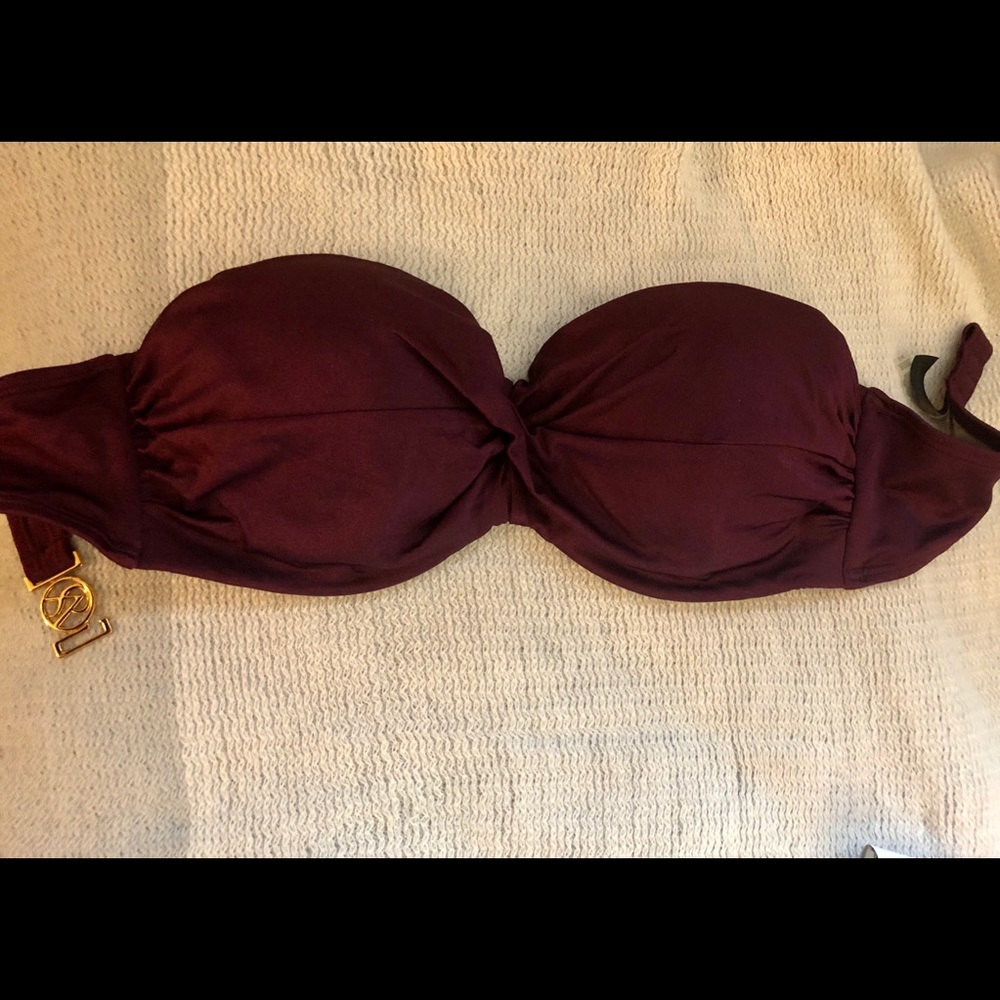 Victoria’s Secret Bandeau bikini top. Maroon.